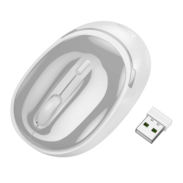 Бездротова Миша Hoco GM34 Nuevo dual mode (2.4G + Bluetooth (3.0+5.2)) Колір Бiлий - изображение 9