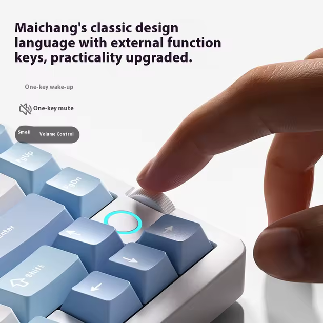 Игровая механическая клавиатура Mchose G75 V2 / Три режима подключения / Ice Blue Switch / Pink - изображение 4