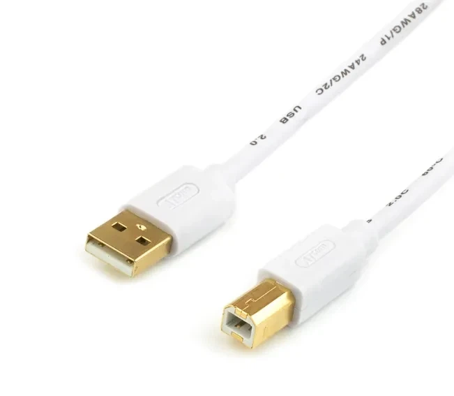 Кабель USB 2.0 AM/BM Atcom 80 cм для принтера, сканера, GOLD plated, блистер - изображение 4