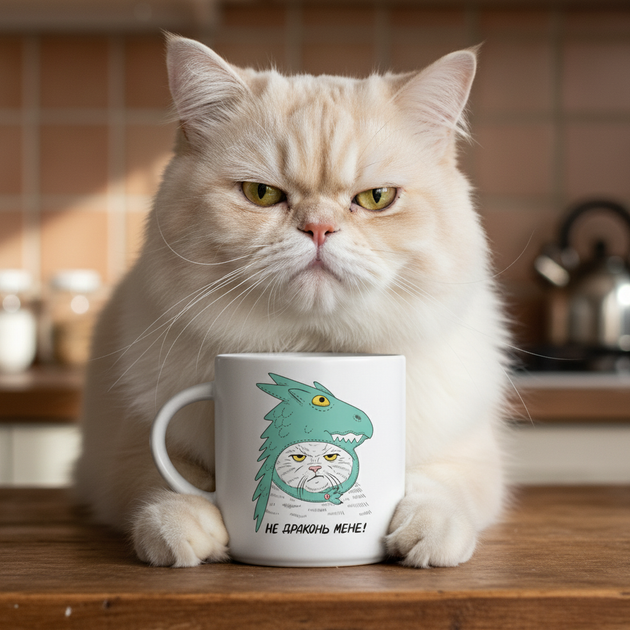 Чашка «Кот-дракон» - изображение 7