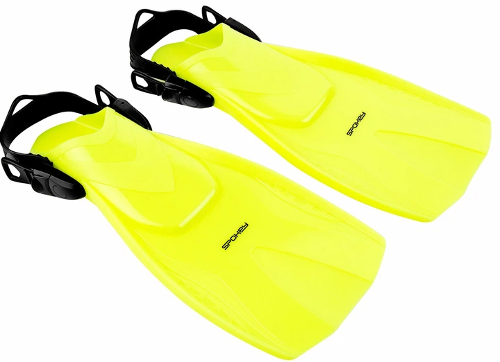 Zestaw do nurkowania Spokey maska + fajka + płetwy r. 32-35 Bojko 928218 Żółty (5902693282181) - obraz 4