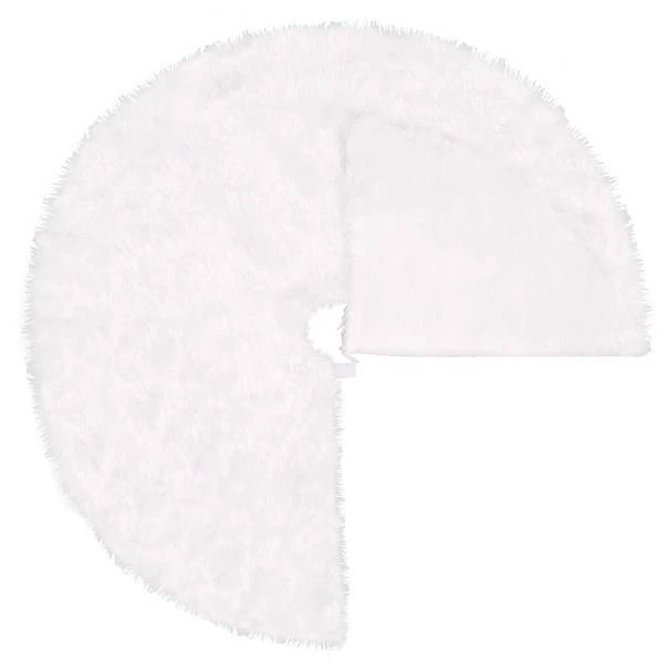 Dywanik pod choinkę SPRINGOS CA0759 okrągły futrzany 120 cm Biały (5907719423661) - obraz 3