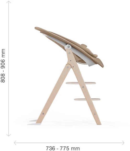 Krzesełko do karmienia Cybex Click & Fold 4-in-1 All Natural Light Gold (4063846473502) - obraz 12