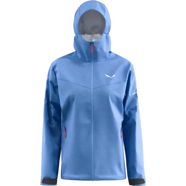 Куртка Salewa Puez Aqua 4 PTX 2.5L Wms 3150 блакитна S жіноча - Фото 3 Куртка Salewa Puez Aqua 4 PTX 2.5L Wms 3150 блакитна S жіноча - изображение 3