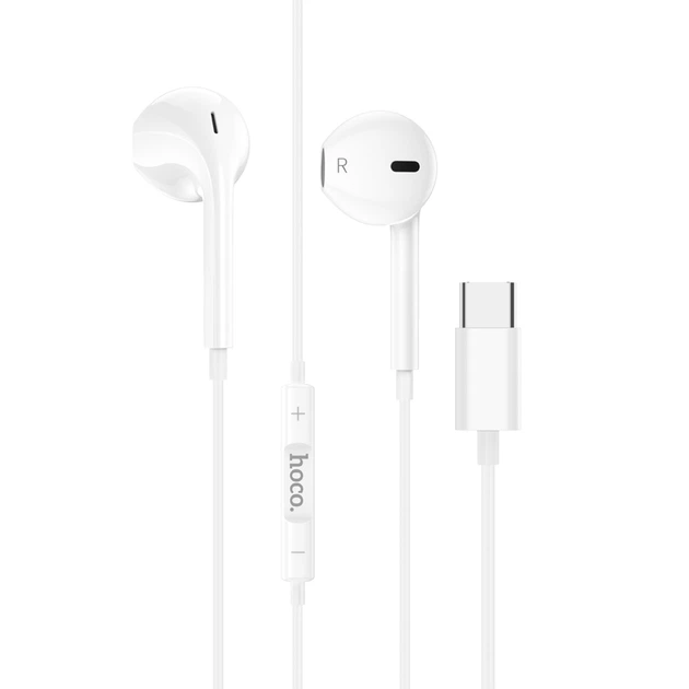 Цифровые наушники Hoco M101 Crystal joy с проводным управлением и микрофоном Type-C 1.2м совместимы с Huawei, Xiaomi, OnePlus и iPad,Samsung White - Фото 1 Цифровые наушники Hoco M101 Crystal joy с проводным управлением и микрофоном Type-C 1.2м совместимы с Huawei, Xiaomi, OnePlus и iPad,Samsung White - изображение 1