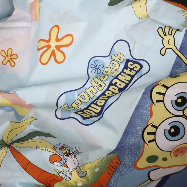 Пододеяльник MirSon Бязь 17-0684-1 Spanch Bob 143 x 210 см (2200010433296) - изображение 3