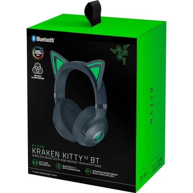 Игровая гарнитура Razer Kraken Kitty V2 BT Black (RZ04-04860500-R3M1) - Фото 7 Игровая гарнитура Razer Kraken Kitty V2 BT Black (RZ04-04860500-R3M1) - изображение 7