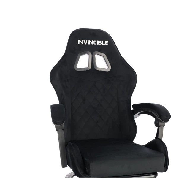 Ігрове крісло Hedo 100049 з висувною підставкою для ніг Чорне (5907184130118) - зображення 8