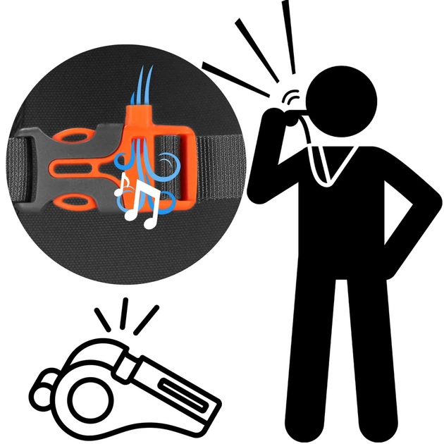 Туристичний рюкзак Springos 60 L survival kemping з свистком Темно-синій (5907719484426) - зображення 12