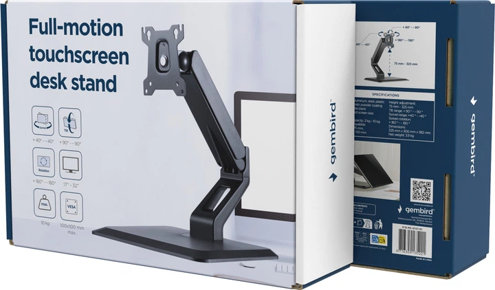 Uchwyt biurkowy do monitoru 17-32" Gembird MS-D1ST-01 - obraz 6
