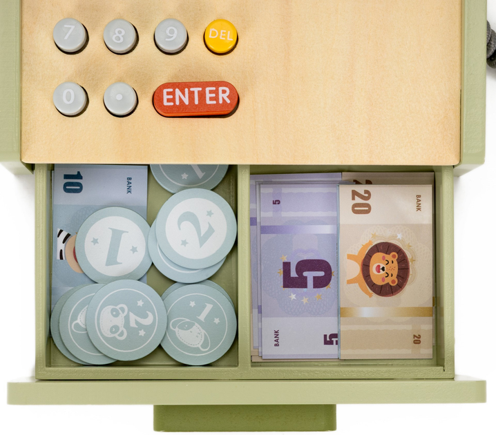 Zestaw dla dzieci Springos Kasa sklepowa z akcesorami 34 elementy (5908455307765) - obraz 9