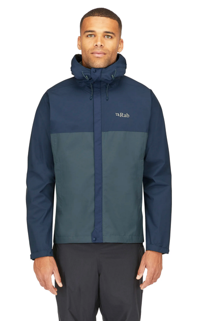 Куртка мужская мембранная Rab Downpour Jacket, Tempest Blue, XXL (RB QWI-06-TMB-XXL) - изображение 3
