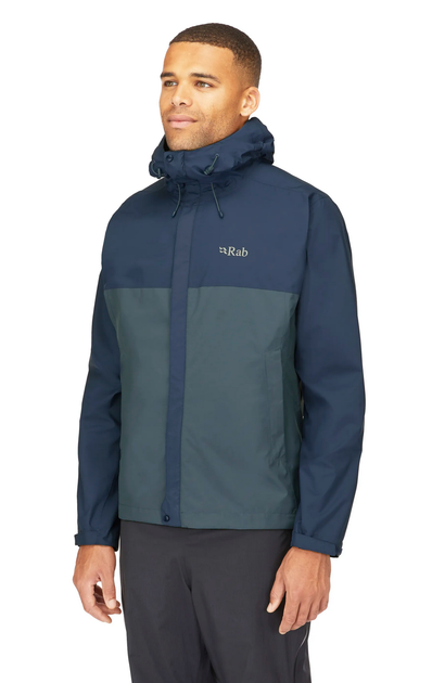 Куртка мужская мембранная Rab Downpour Jacket, Tempest Blue, XXL (RB QWI-06-TMB-XXL) - изображение 4