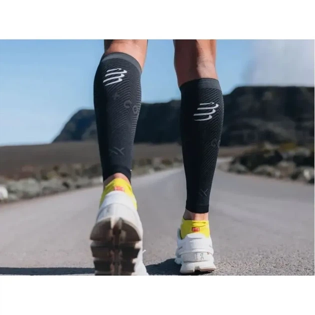 Гетры компрессионные Compressport R2 Oxygen Black/steel grey XL (100007825) - изображение 5