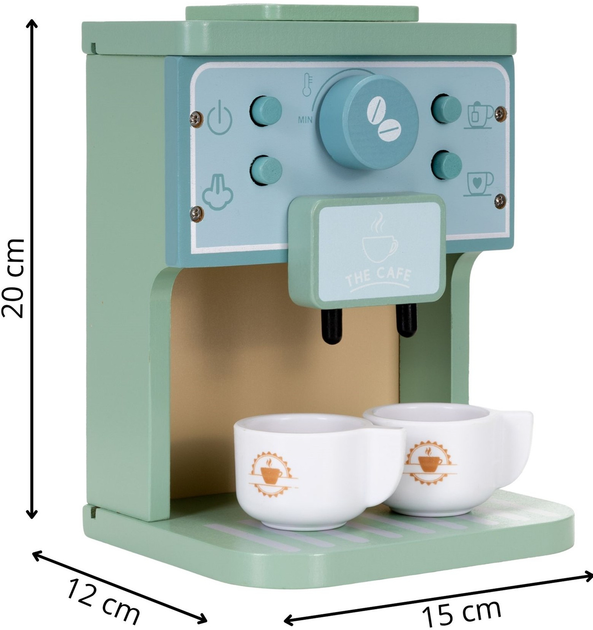 Zestaw do zabawy Springos Drewniany ekspres do kawy z akcesoriami 8 elementów (5908455307741) - obraz 7