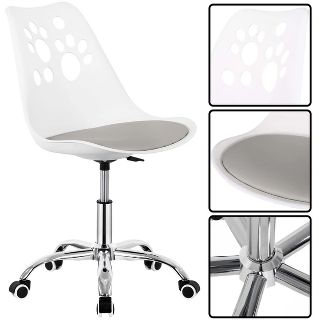 Fotel dziecięcy do biurka Springos HF0040 Biało-szary (5908455304696) - obraz 4