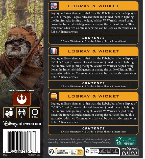 Dodatek do gry planszowej Atomic Mass Games Star Wars Legion 2.0: Rozszerzenie dowódcy Logray & Wicket (edycja angielska) (841333129231) - obraz 3