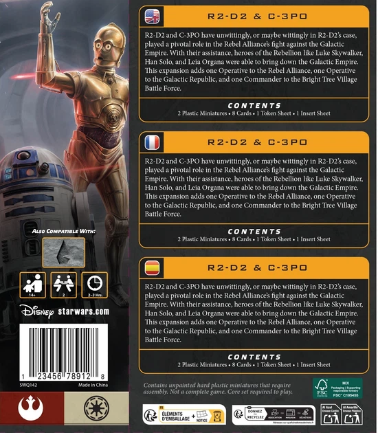 Dodatek do gry planszowej Atomic Mass Games Star Wars Legion 2.0: R2D2 & C-3PO (edycja angielska) (841333134907) - obraz 3