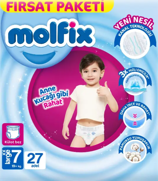 Трусики-підгузники дитячі Molfix XXL розмір 7 (19+ кг), 27 шт для дітей - зображення 6