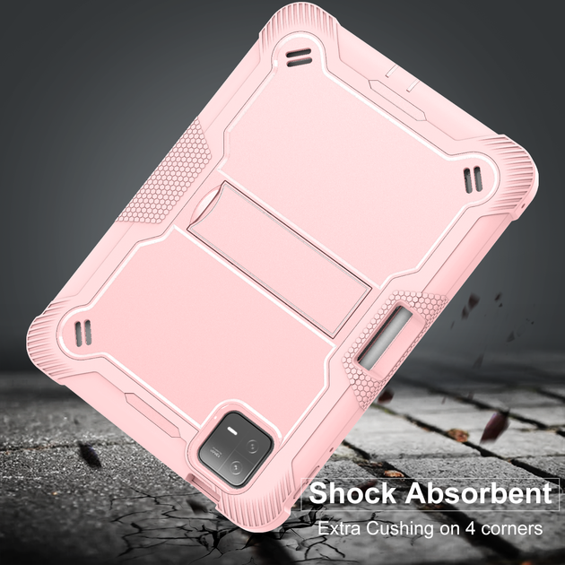 Противоударный чехол с подставкой Shockprof Capsule для планшета Xiaomi Pad 6 / Pad 6 Pro 11" 2023 (Розовый) - Фото 4 Противоударный чехол с подставкой Shockprof Capsule для планшета Xiaomi Pad 6 / Pad 6 Pro 11" 2023 (Розовый) - изображение 4