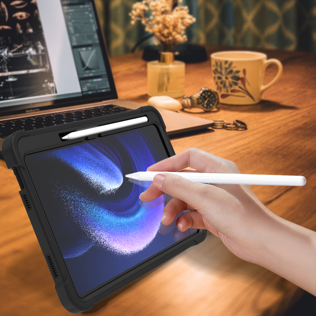 Противоударный чехол с подставкой Shockprof Capsule для планшета Xiaomi Pad 6 / Pad 6 Pro 11" 2023 (Черный) - Фото 8 Противоударный чехол с подставкой Shockprof Capsule для планшета Xiaomi Pad 6 / Pad 6 Pro 11" 2023 (Черный) - изображение 8