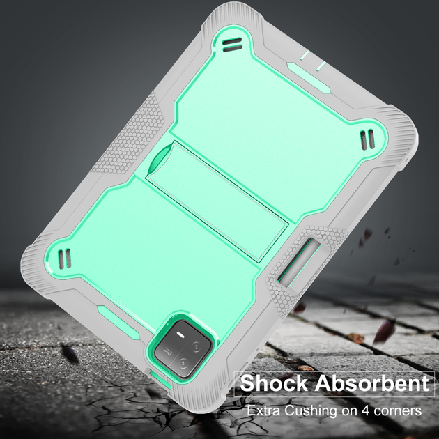 Противоударный чехол с подставкой Shockprof Capsule для планшета Xiaomi Pad 6 / Pad 6 Pro 11" 2023 (Бирюзовый) - Фото 4 Противоударный чехол с подставкой Shockprof Capsule для планшета Xiaomi Pad 6 / Pad 6 Pro 11" 2023 (Бирюзовый) - изображение 4