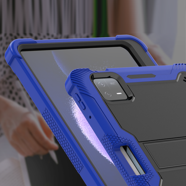 Противоударный чехол с подставкой Shockprof Capsule для планшета Xiaomi Pad 6 / Pad 6 Pro 11" 2023 (Синий) - Фото 9 Противоударный чехол с подставкой Shockprof Capsule для планшета Xiaomi Pad 6 / Pad 6 Pro 11" 2023 (Синий) - изображение 9