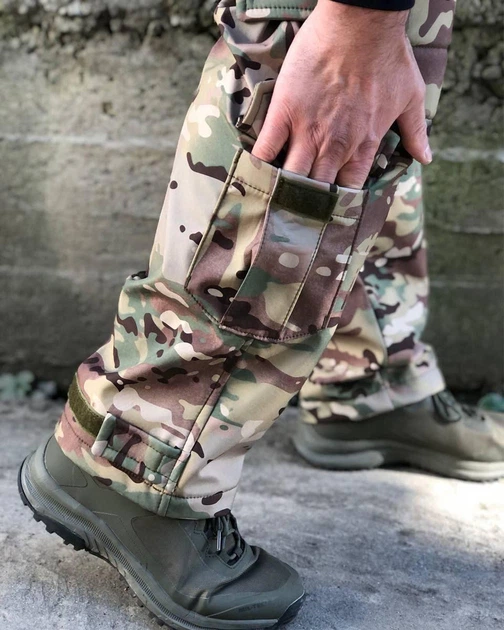 Штани Viking SoftShell на флісі з посиленими колінами мультикам розмір L - зображення 6