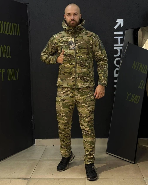 Костюм Qutdoor Equipment SoftShell на флісі Куртка + Штани мультикам розмір XL - Фото 1 Костюм Qutdoor Equipment SoftShell на флісі Куртка + Штани мультикам розмір XL - изображение 1