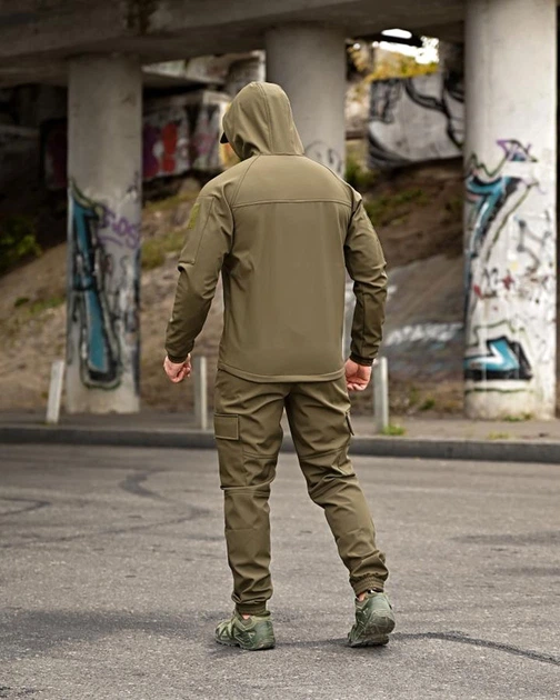 Костюм Oblivion Softshell Куртка на флісі + Штани олива розмір 2XL - изображение 2