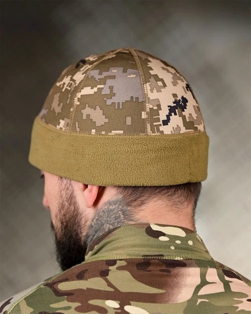 Шапка-Докерка Softshell на флісі піксель розмір One Size - изображение 2