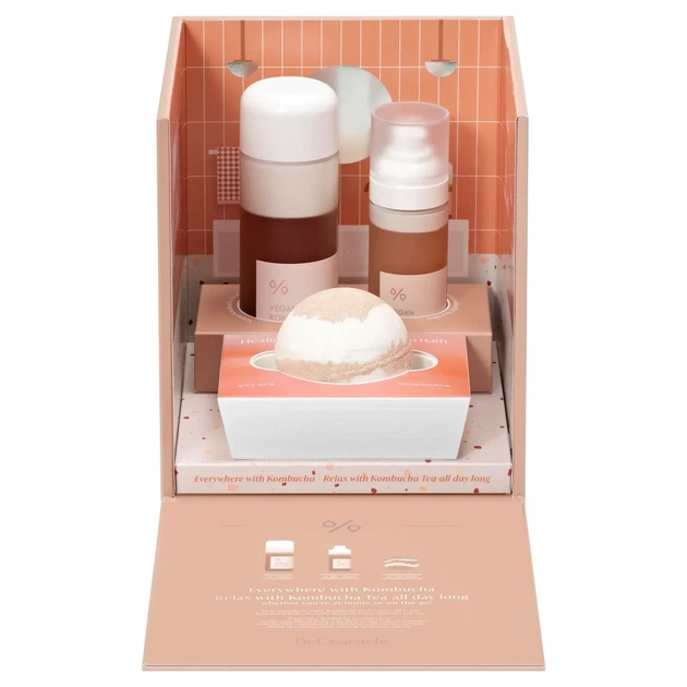 Веганський набір з екстрактом комбучі та чорного чаю Dr.Ceuracle Vegan Kombucha Tea Relaxing Care Set, 3 в 1 - зображення 2