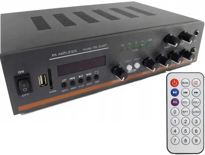 Підсилювач звуку AMP 333BT/9488 з Bluetooth, USB та зручним керуванням (277) - зображення 5