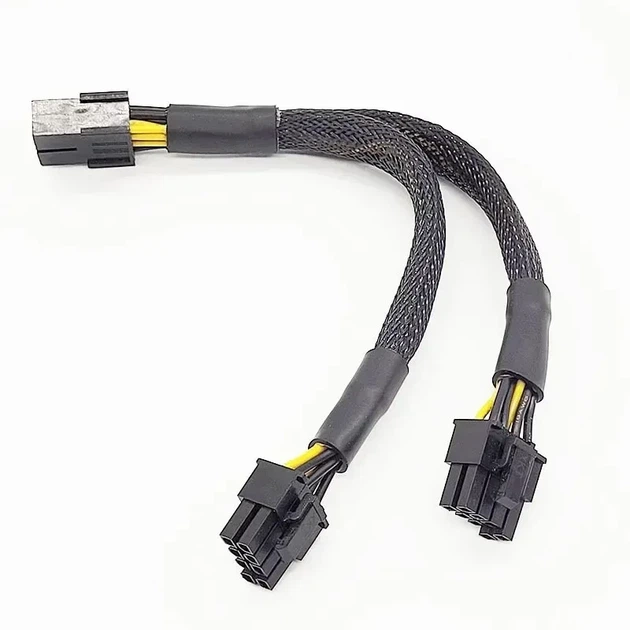 Переходник (сплиттер) 8pin PciEx to 2 x 8pin / 6 pin разветвитель PciEx black - изображение 3