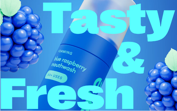 Пінка ополіскувач Hismile Foaming MouthwashBlue Raspberry зі смаком блакитної малини, 45 мл - зображення 2