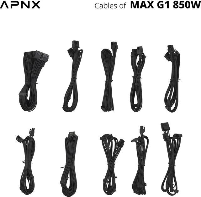 Блок живлення APNX MAX G1 850 (APPG-MX85FEC.X1) 321612 - Фото 8 Блок живлення APNX MAX G1 850 (APPG-MX85FEC.X1) 321612 - зображення 8