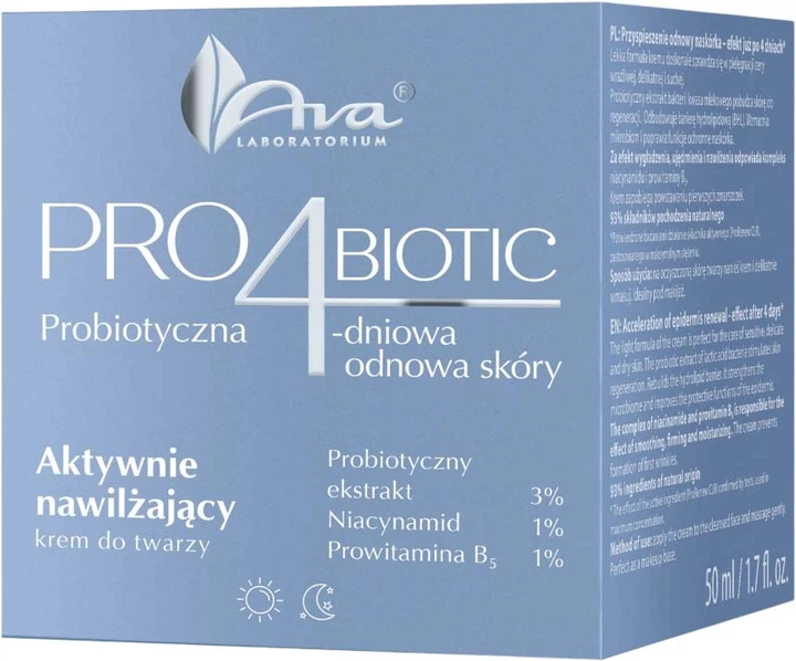 Krem nawilżający do twarzy Ava Laboratorium Pro4Biotic 50 ml (5906323009445) - obraz 3