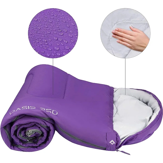 Спальний мішок KingCamp Oasis 250 Comf +12°C / Lim +7°C / Extr -3°C Purple - зображення 4