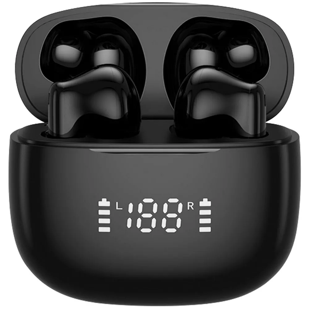 Бездротові навушники Proove Digital TWS Чорні Bluetooth 5.4 з сенсорним керуванням та зарядним кейсом з дисплеєм - зображення 6
