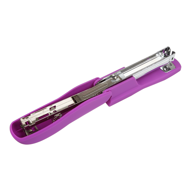 Степлер пластиковый, RUBBER TOUCH, 20 л., (скобы №24; 26), 127х54х33 мм, фиолетовый - изображение 6