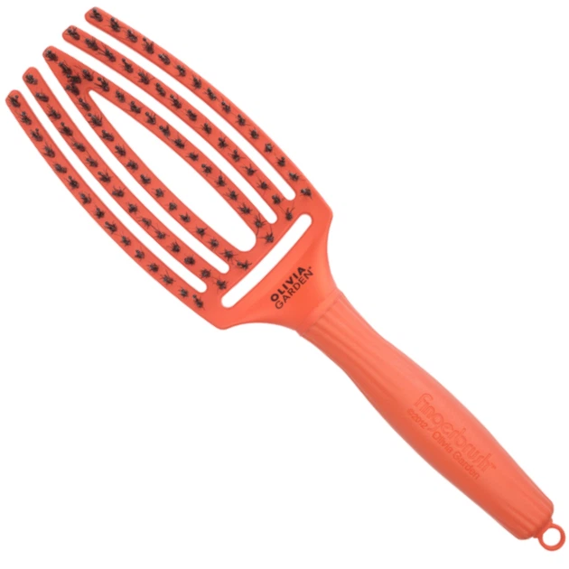 Щітка для волосся OLIVIA GARDEN Finger Brush Care Iconic Boar&Nylon Orange Dream - Фото 1 Щітка для волосся OLIVIA GARDEN Finger Brush Care Iconic Boar&Nylon Orange Dream - изображение 1