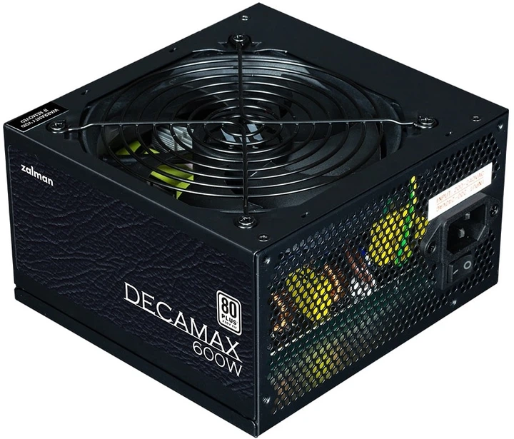 Блок живлення Zalman Decamax (600W) 85%, 80 Plus, 120мм, 1xMB 24pin(20+4), 1xCPU 8pin(4+4), 3xMolex, 6xSATA, 2xPCIe 8pin(6+2) - Фото 1 Блок живлення Zalman Decamax (600W) 85%, 80 Plus, 120мм, 1xMB 24pin(20+4), 1xCPU 8pin(4+4), 3xMolex, 6xSATA, 2xPCIe 8pin(6+2) - изображение 1