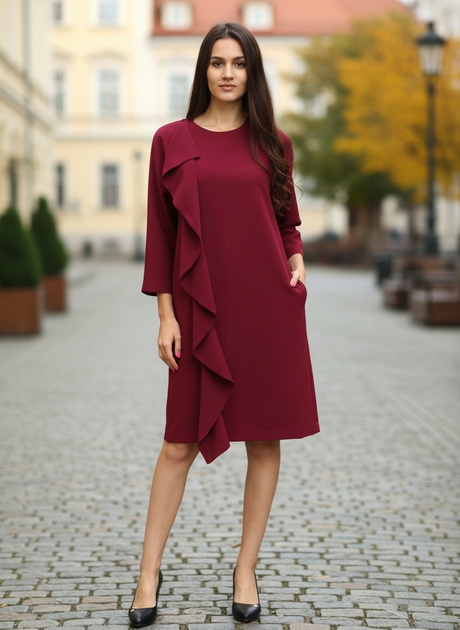 Платье InDresser XS Бордовый (IN-0209Н009Д-Bordo) - изображение 2