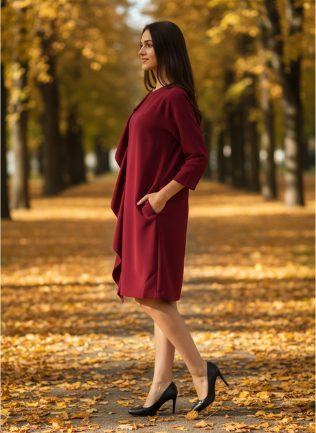 Платье InDresser XS Бордовый (IN-0209Н009Д-Bordo) - изображение 3