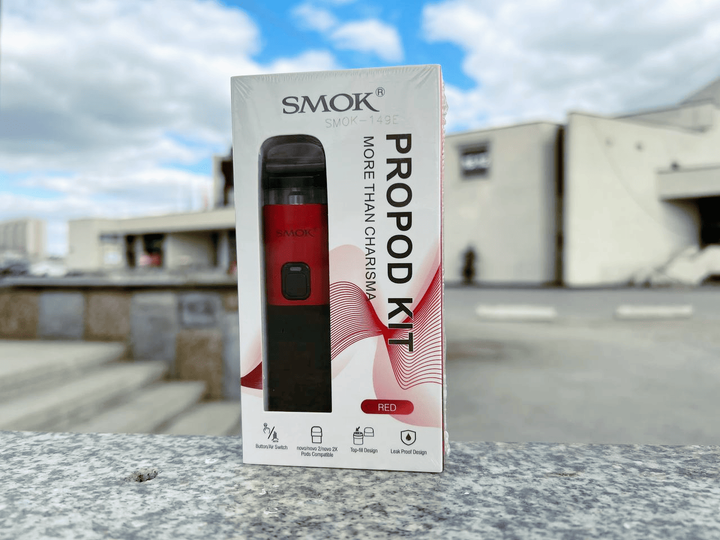 POD система Smok PROPOD KIT Red сигарета электронная на 800 мАч под система Смок Пропод 0.8 Ом цинк красный - Фото 4 POD система Smok PROPOD KIT Red сигарета электронная на 800 мАч под система Смок Пропод 0.8 Ом цинк красный - изображение 4