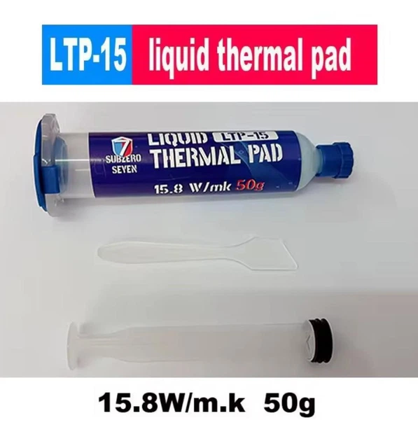 Жидкая термопрокладка SubZero LTP-15 15,8 Вт/(м*К) 50g. Терможвачка, Термошпаклевка - изображение 3