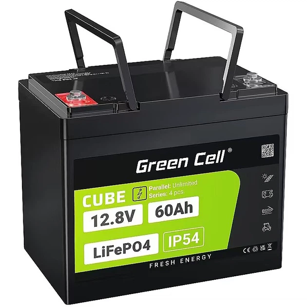 Akumulator Green Cell LiFePO4 12.8V 60Ah (LFPGC12V60AH) - obraz 2
