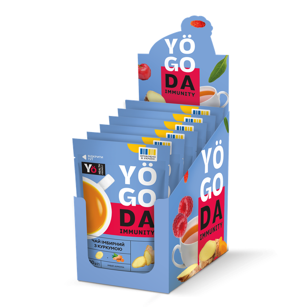 Чай «Імбир та куркума» YOGODA Імунітет 6шт х 50г ШоуБокс 002885 - изображение 4