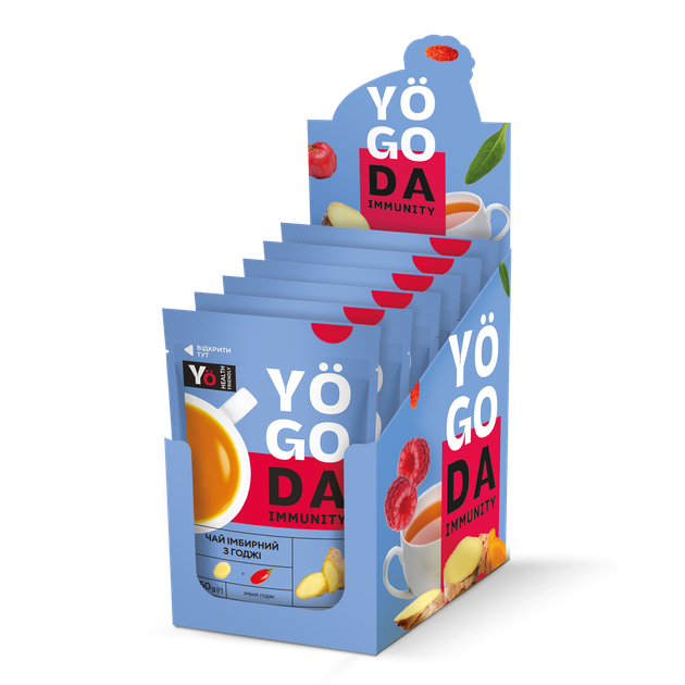Чай «Імбир та годжі» YOGODA Імунітет 6шт х 50г ШоуБокс 002884 - зображення 4