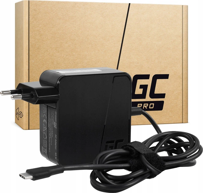 Zasilacz do laptopa Green Cell Universal 65 W USB-C Black (5904326375499) - obraz 6